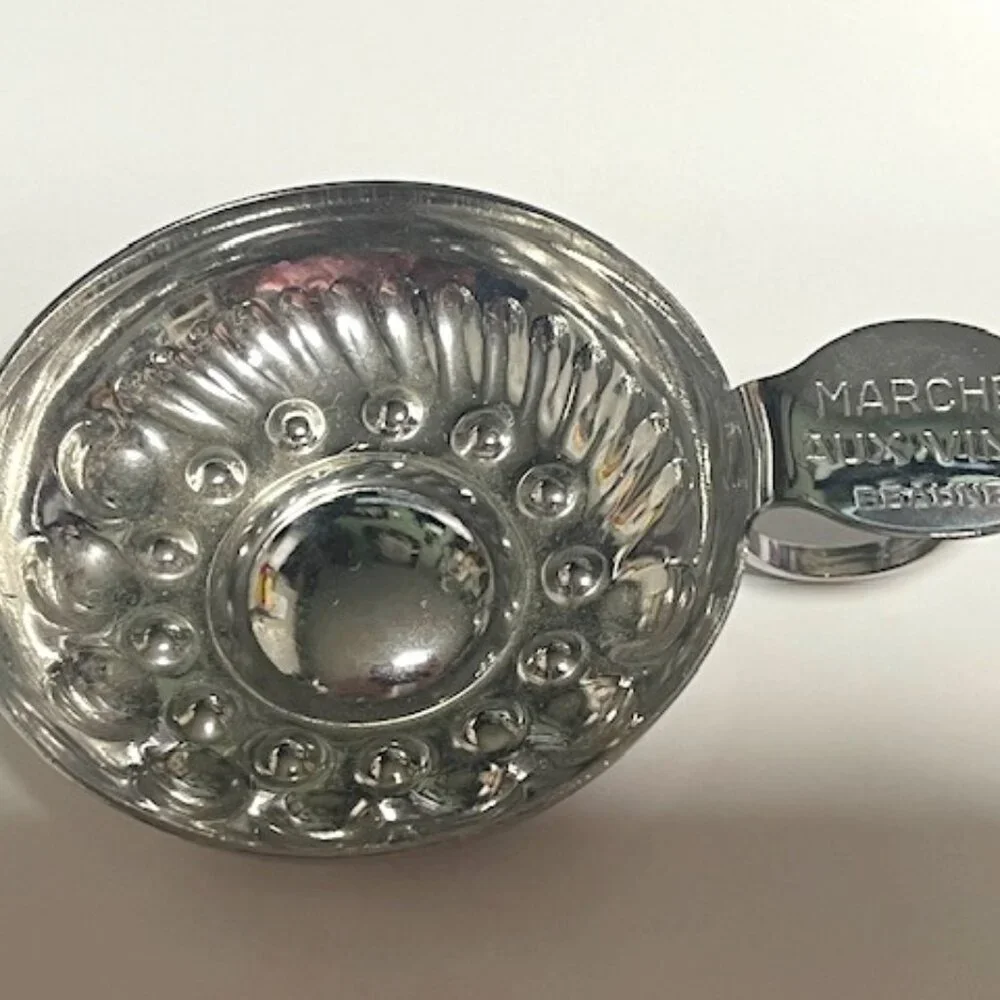 VTG Metal Wine Taster Cup Marché Aux Vins Beaune France 4